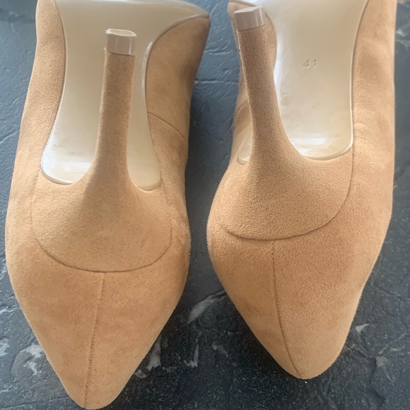 EUC Pointed Toe H&M VEGAN Suede Pumps 3” US 9.5 EU 41 - Picture 7 of 10